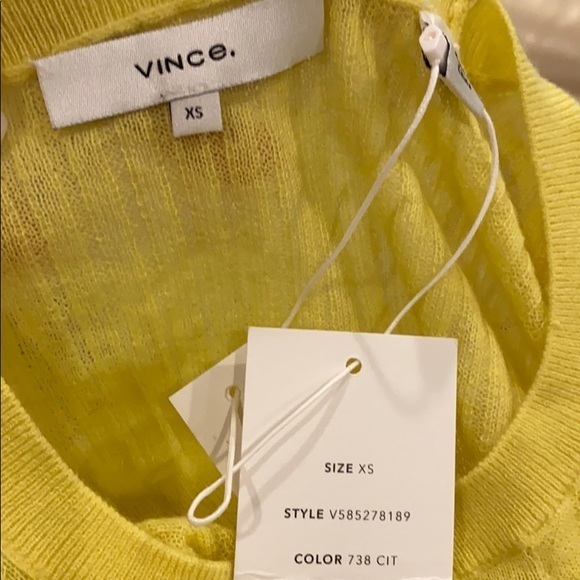 VINCE Elbow Sleeve Cashmere Pullover NWT - Picture 8 of 16